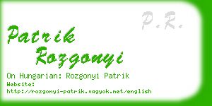 patrik rozgonyi business card